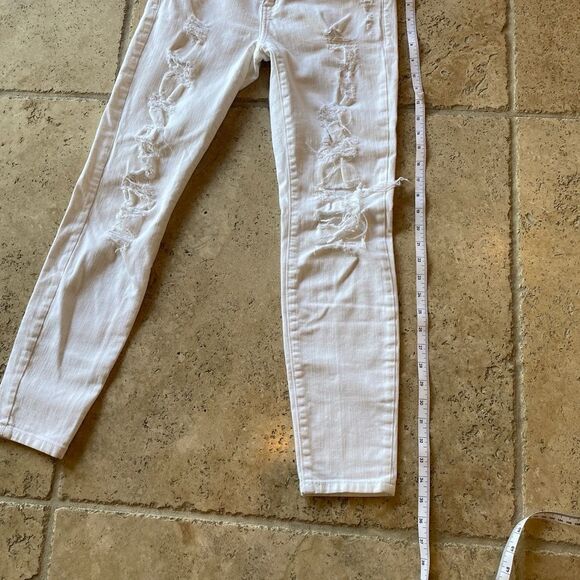 Current Elliott white ripped jeans Size 26 - Picture 5 of 5